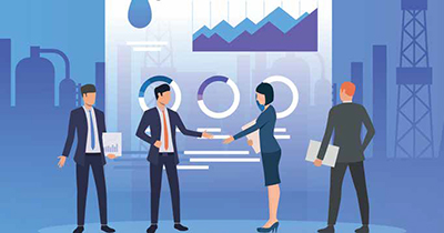Business handshake symbolizing partnership with a CDMO