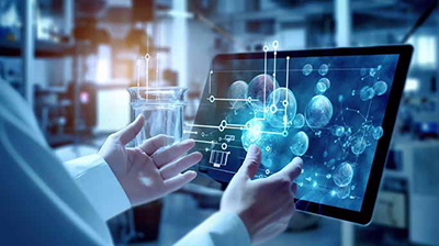 Healthcare professional using blockchain for data security