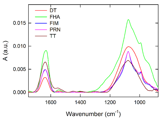 Overlay of FTIR spectra