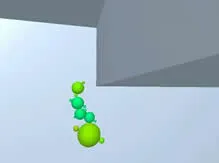  Impact of a powder particle with the internal surface.