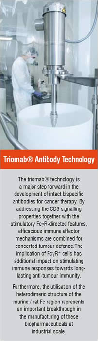 Triomab? antibodies for cancer therapy