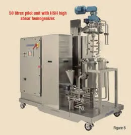 50 litres pilot unit with HSH high shear homogenizer