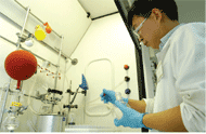 A researcher at work at CSL@Biopolis, Singapore’s biomedical research hub